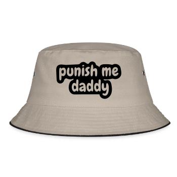 punish me daddy - Bucket Hat - khaki/black - Front