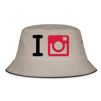 I Instagram + Yours (I Heart NewYork Style) - Bucket Hat - khaki/black - Front