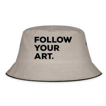 Follow your art - Bucket Hat - khaki/black - Front