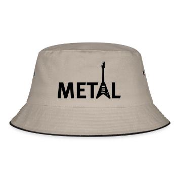 metall - Bucket Hat - khaki/black - Front