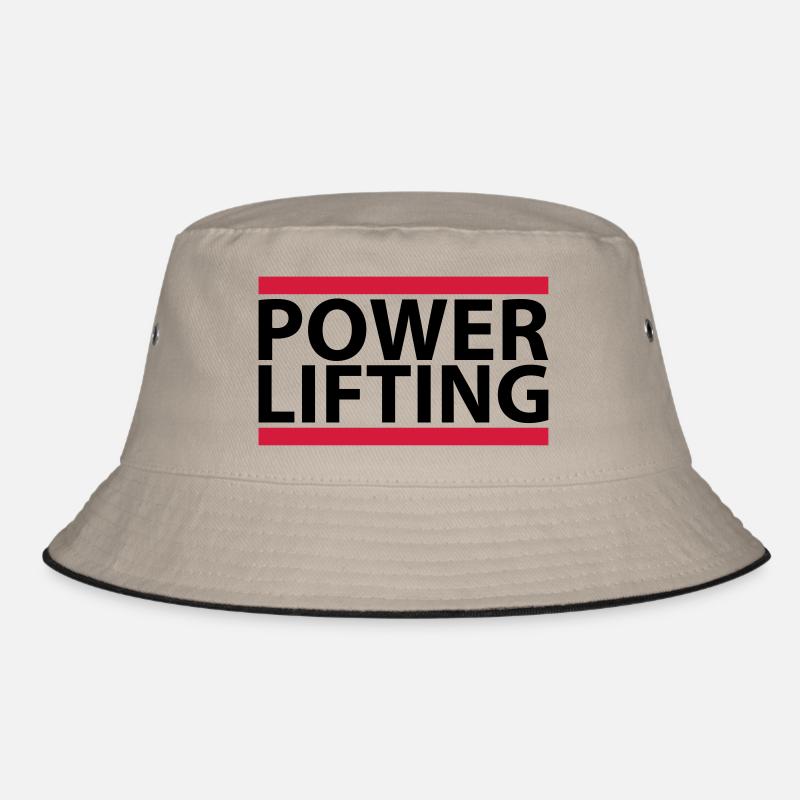 Powerlifting - Bucket Hat - Khaki/Schwarz