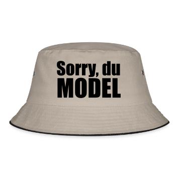 Sorry du Model - Bucket Hat - Khaki/Schwarz - Vorne