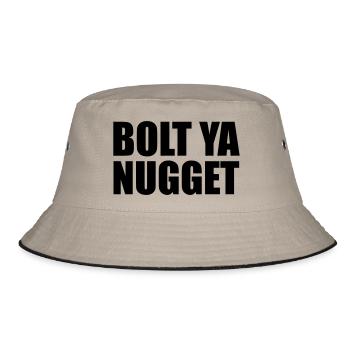 Bolt Ya Nugget - Bucket Hat - khaki/black - Front