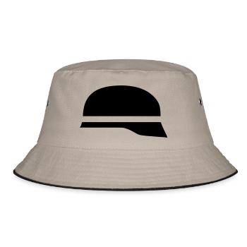 Feuerwehrhelm - Bucket Hat - Khaki/Schwarz - Vorne