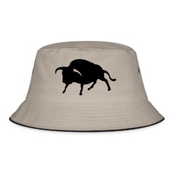 stier - Bucket Hat - Khaki/Schwarz - Vorne