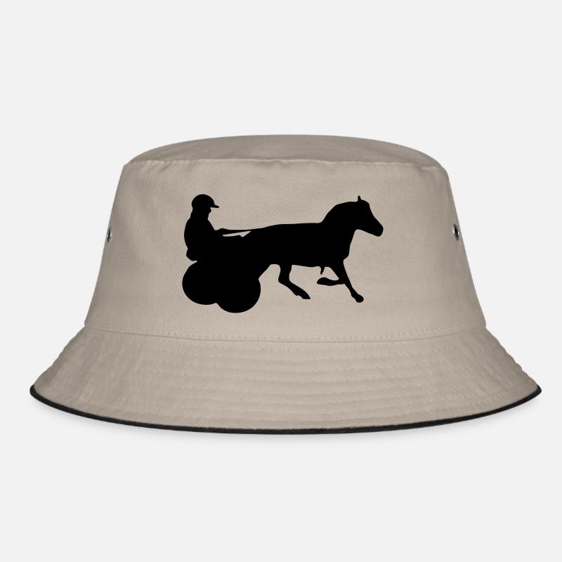 Shetty mit Gig, -Traber - Bucket Hat - Khaki/Schwarz