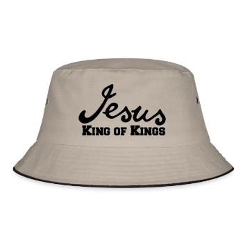 christian logo cool, texte jésus christ - Bob - kaki/noir - Devant