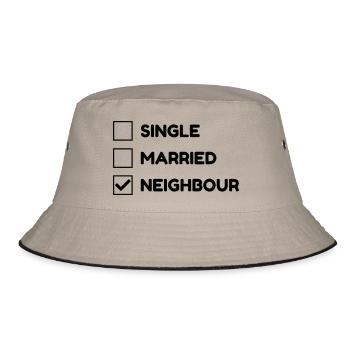 Neighbour Neighborhood Nachbar Voisin Fête Party - Bucket Hat - khaki/black - Front