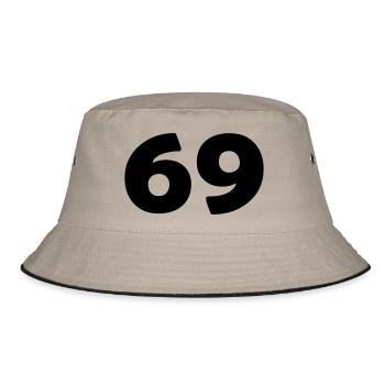 69 - Bucket Hat - khaki/black - Front