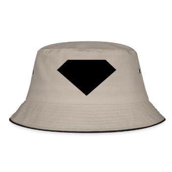 Diamant - Bucket Hat - Khaki/Schwarz - Vorne