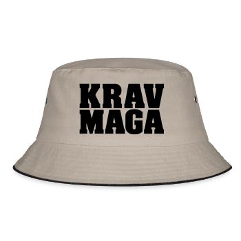 KRAV MAGA - Bucket Hat - Khaki/Schwarz - Vorne