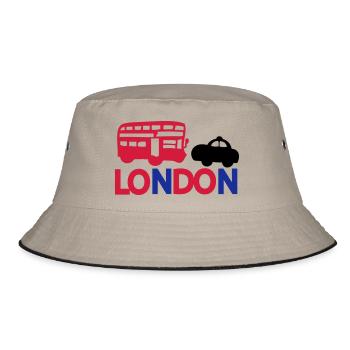 LONDON BLACK CAP ROUGE & BUS - Bob - kaki/noir - Devant
