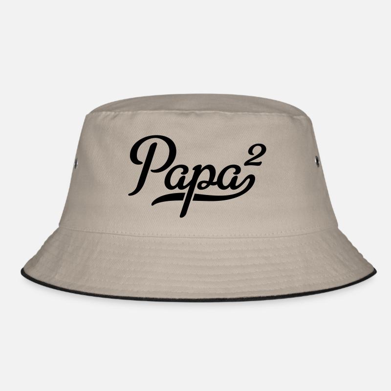 Papa - Bucket Hat - Khaki/Schwarz