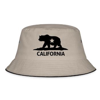 california - Bucket Hat - Khaki/Schwarz - Vorne