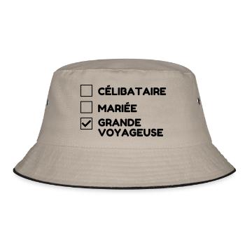 Reisen / Reisende / Urlaub / Tourismus - Bucket Hat - Khaki/Schwarz - Vorne