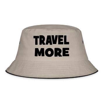 to travel - Bucket Hat - khaki/black - Front