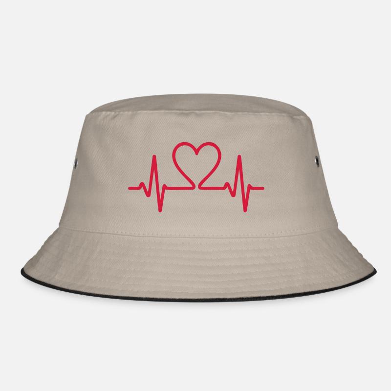 EKG-Herzschlaglinie QRS-Komplex Bucket Hat