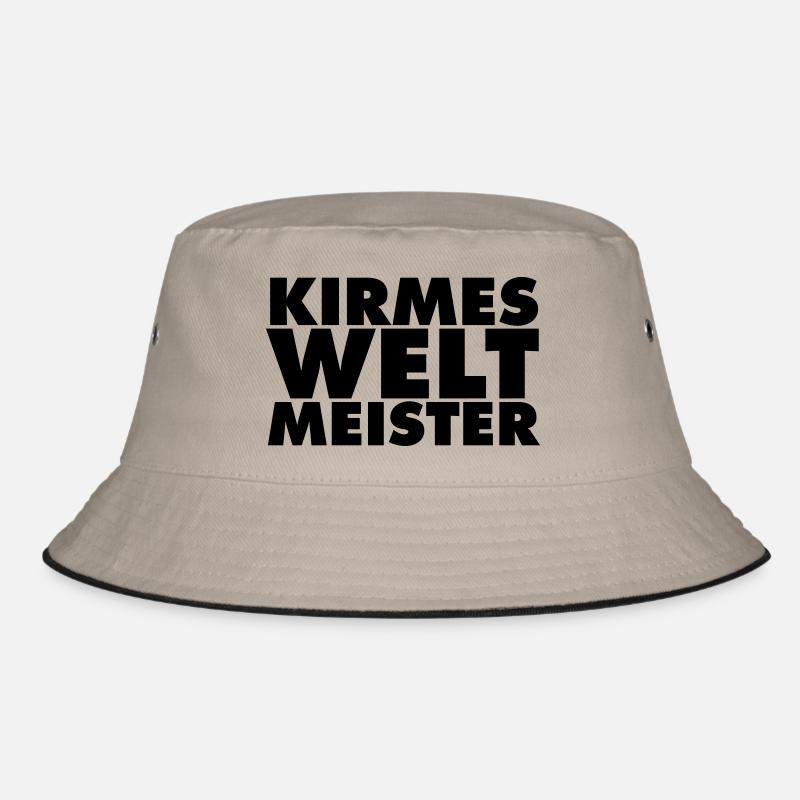 kirmes-welt-meister - Bucket Hat - Khaki/Schwarz