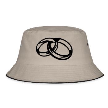 Eheringe - Wedding Band - Bucket Hat - Khaki/Schwarz - Vorne