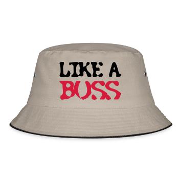 Like a Boss - Bucket Hat - khaki/black - Front