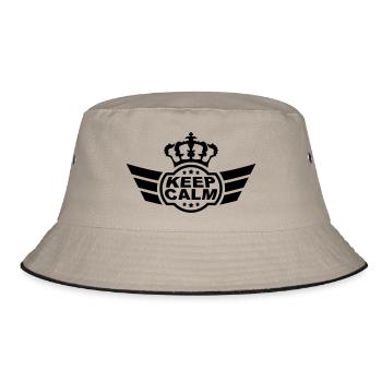 Keep Calm - Bucket Hat - khaki/black - Front