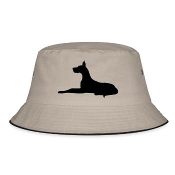 dobermann - Bucket Hat - Khaki/Schwarz - Vorne