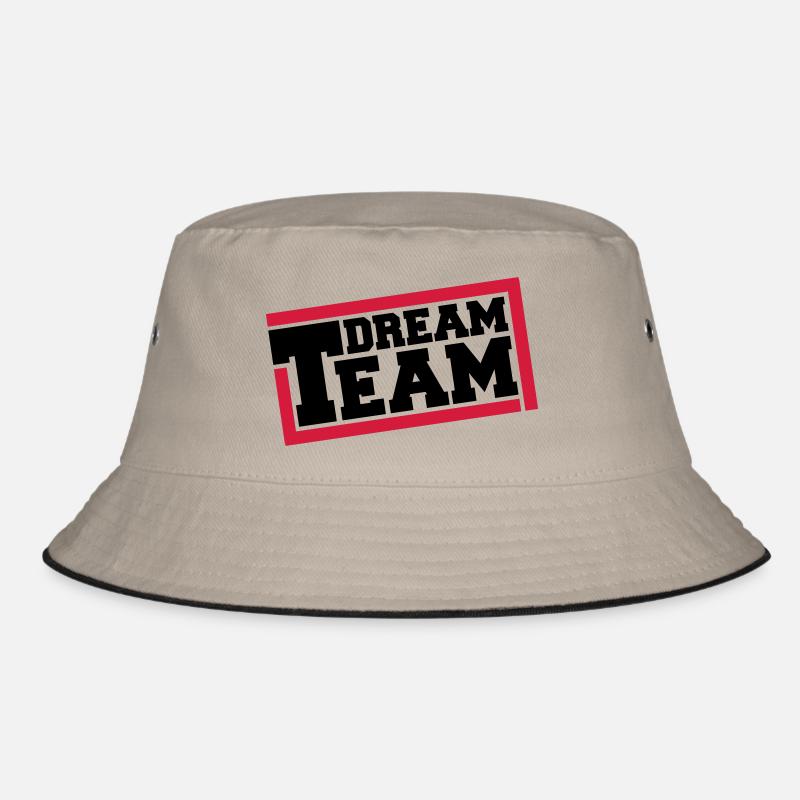 Text Logo Design Freunde Paar Pärchen Dream Team Bucket Hat