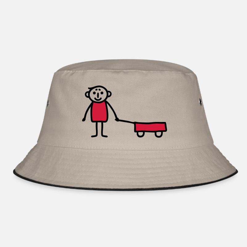 Junge mit Bollerwagen - V2 Bucket Hat