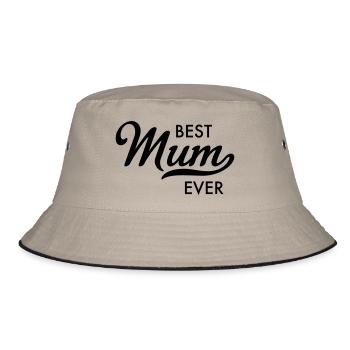 Mutter - Bucket Hat - Khaki/Schwarz - Vorne