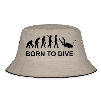 Evolution Tauchen - Bucket Hat - Khaki/Schwarz - Vorne