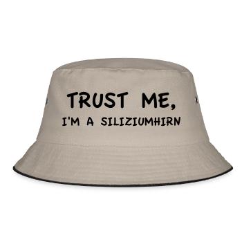 Trust Me I'm a Silicon Brain Monochrome - Bucket Hat - khaki/black - Front