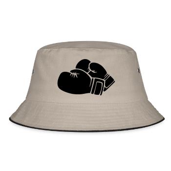 Boxhandschuhe - Bucket Hat - Khaki/Schwarz - Vorne