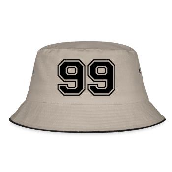 99 - Bucket Hat - Khaki/Schwarz - Vorne