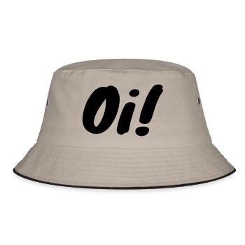 oi! - Bucket Hat - Khaki/Schwarz - Vorne