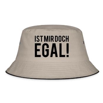 IST MIR DOCH EGAL! TROTZ KINDER - Bucket Hat - Khaki/Schwarz - Vorne