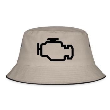 Check Engine Light - Bucket Hat - khaki/black - Front