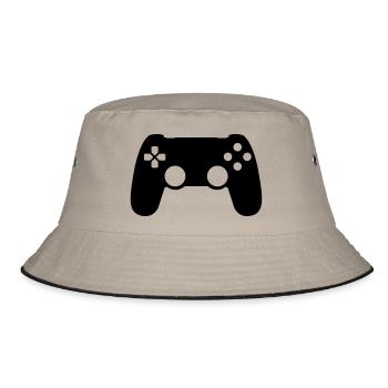 Gamepad - Bucket Hat - Khaki/Schwarz - Vorne