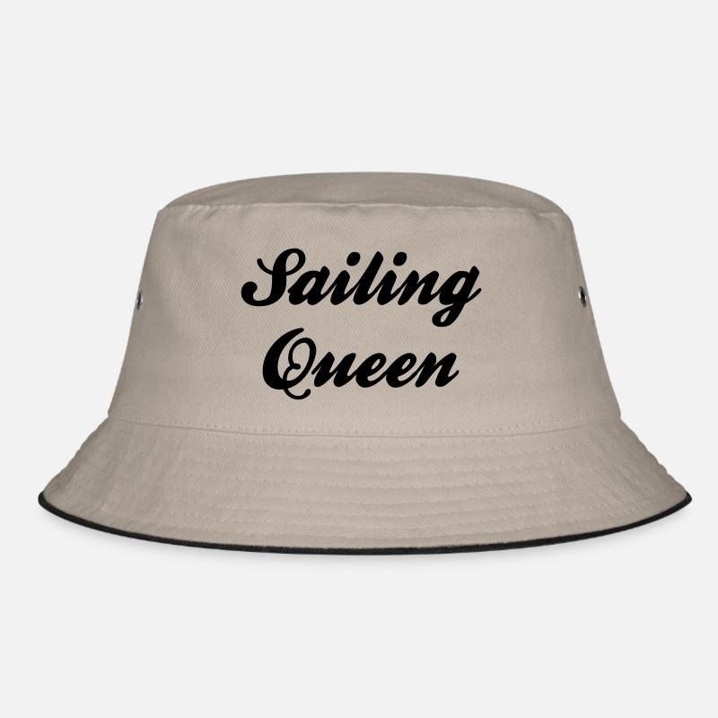 sailing queen - Bucket Hat - Khaki/Schwarz
