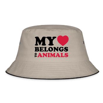 MHBT ANIMALS - Bucket Hat - Khaki/Schwarz - Vorne