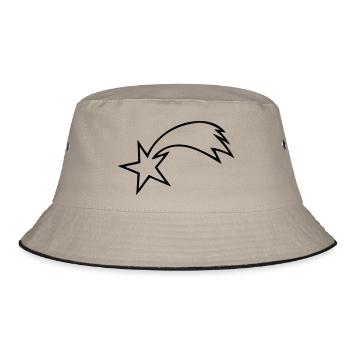 Sternschnuppe - Bucket Hat - Khaki/Schwarz - Vorne