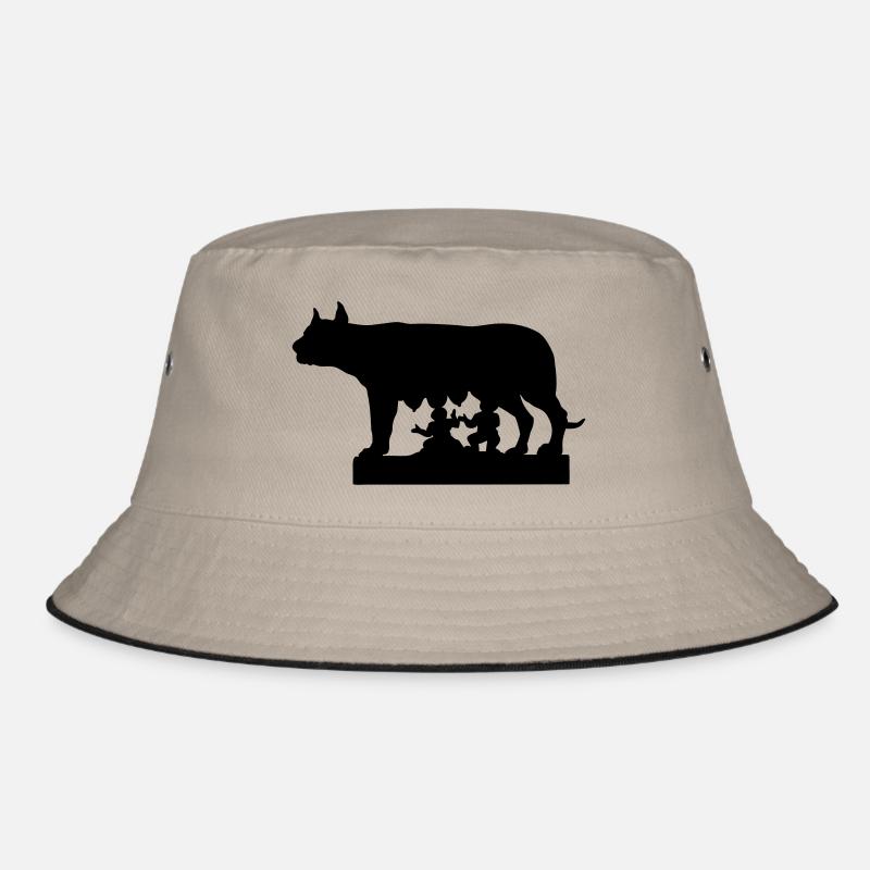 louve romulus remus symbole italien de Rome Italie - Bob - kaki/noir