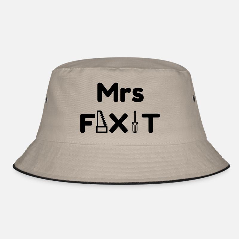 Bricolage / Basteln / Handwerker / DIY - Bucket Hat - Khaki/Schwarz