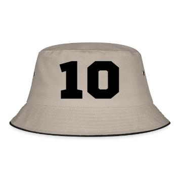 10 - Bucket Hat - Khaki/Schwarz - Vorne
