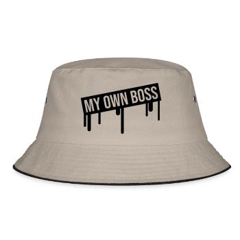 My Own Boss - Bucket Hat - Khaki/Schwarz - Vorne