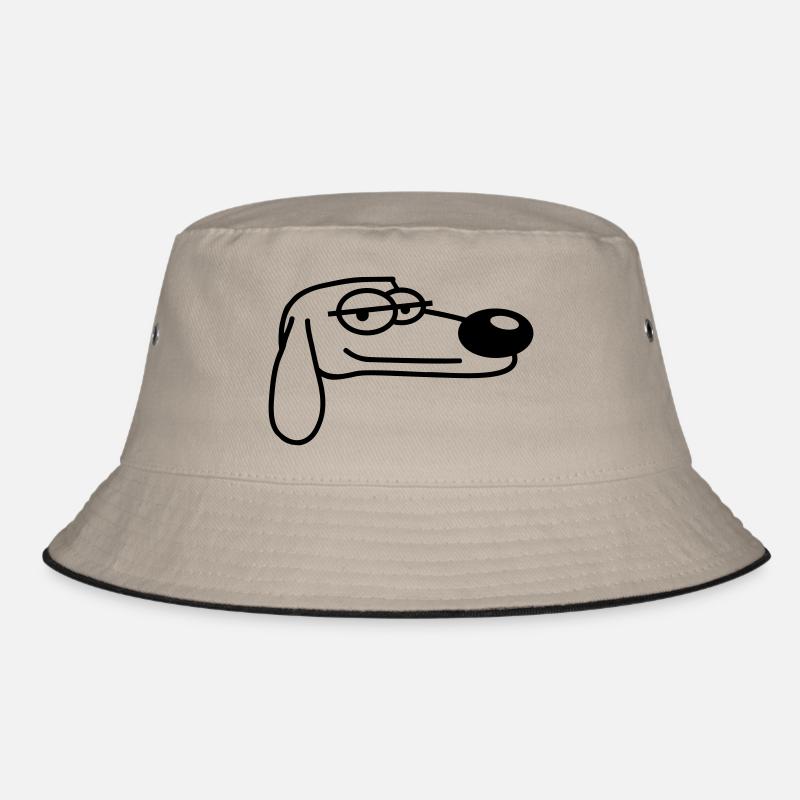 Dog Looks Cool Relaxed Look Guy Chill Dude Bucket Hat