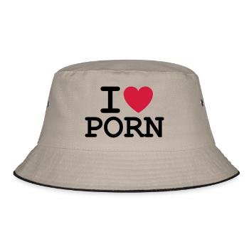 Je aime porno - Bob - kaki/noir - Devant