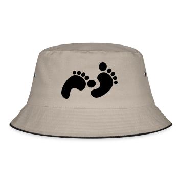 footprints - Bucket Hat - khaki/black - Front