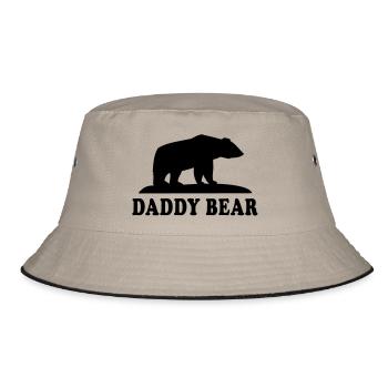 DADDY BEAR - Bucket Hat - Khaki/Schwarz - Vorne