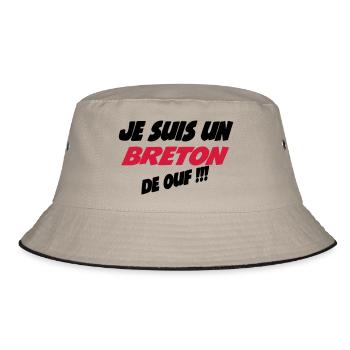 Je suis un breton de ouf !!! - Bob - kaki/noir - Devant
