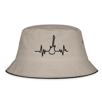 Gitarre - Bucket Hat - Khaki/Schwarz - Vorne